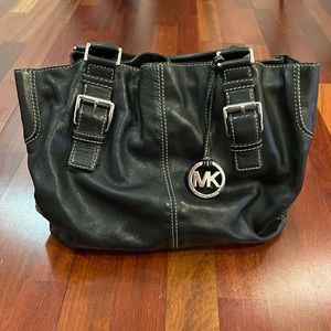 Michael Kors Black Leather Hand Bag EUC
